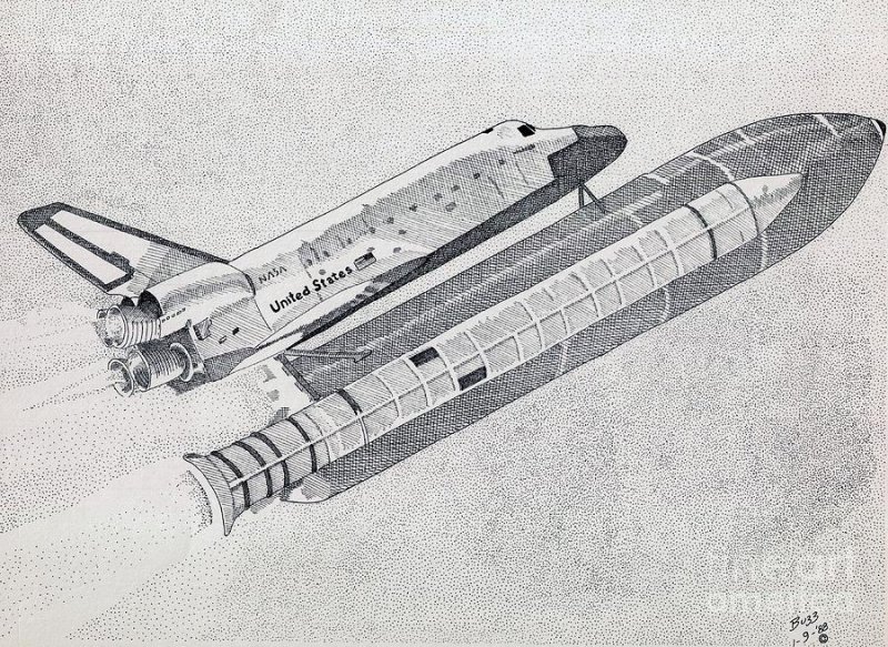 Раскраска космический челнок Буран