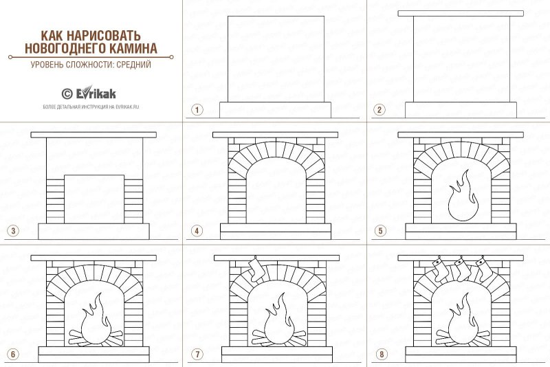 Рисунок камина