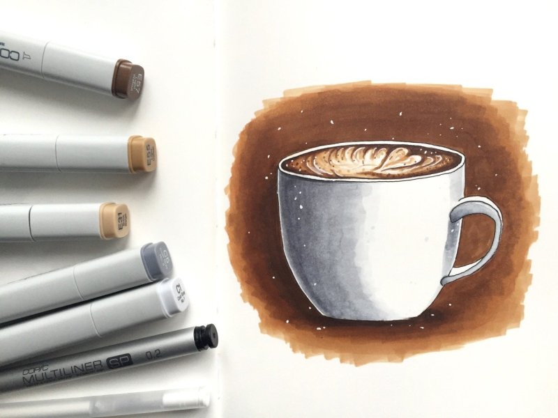 Рисунки маркерами