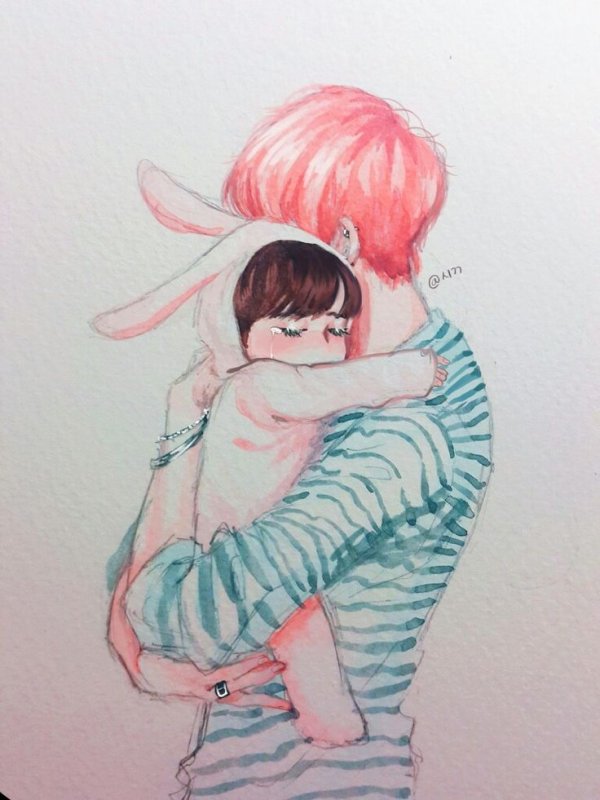 BTS Art Jikook Чиби