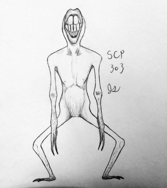 Скромник SCP 096 карандашом