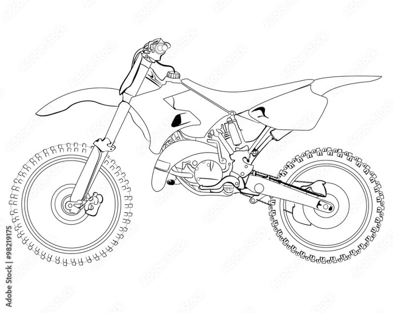 Питбайк раскраска ТТР 125