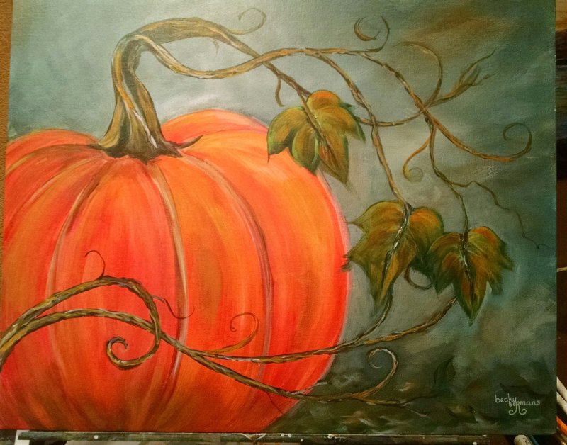 Тыква красками