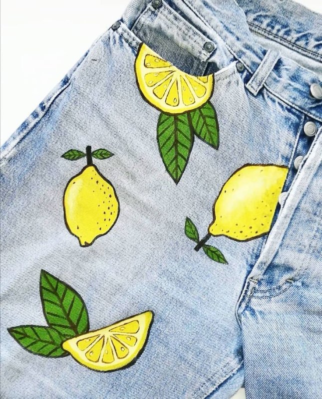 роспись на джинсах