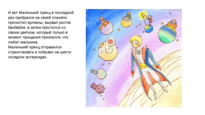 Маленький принц иллюстрации Экзюпери планеты