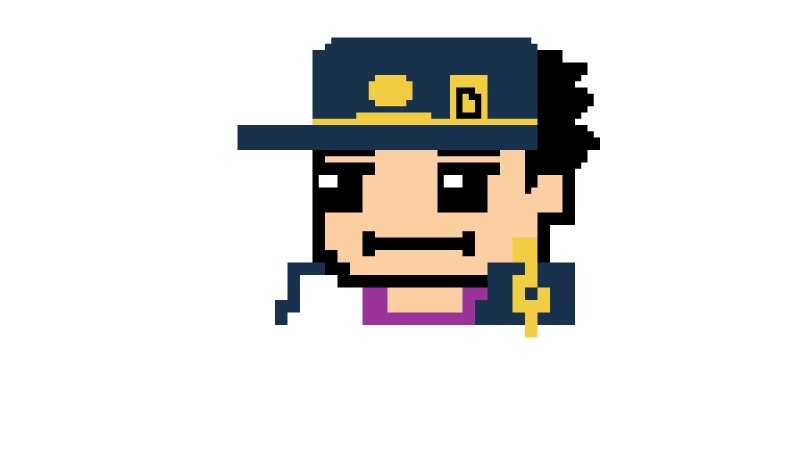 Пиксельные персонажи Джо Джо