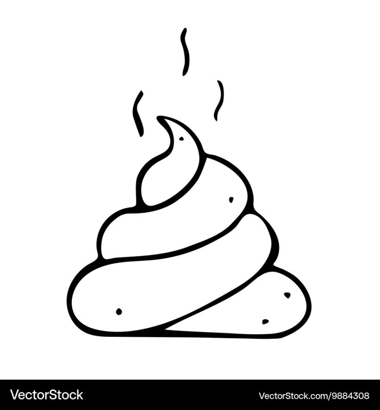 Какашка для разукрашивания