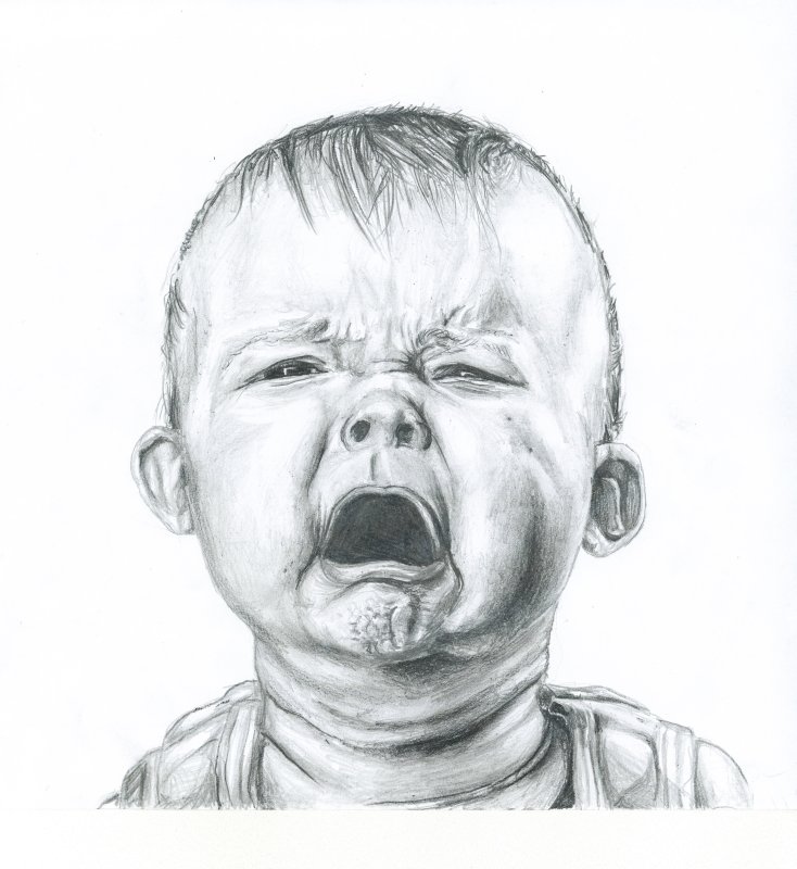 Рисунок плачущего ребенка