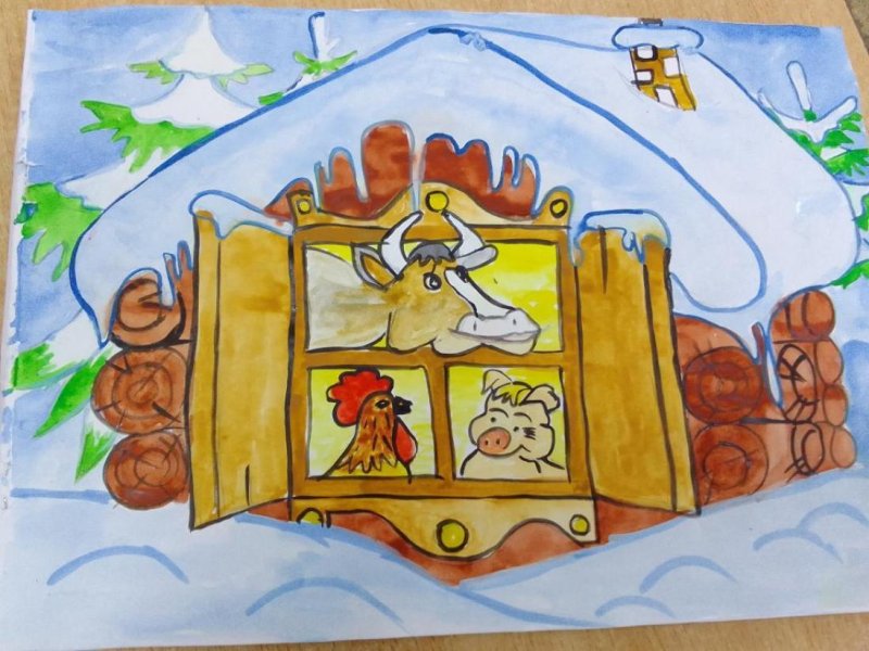 Зимовье рисунок
