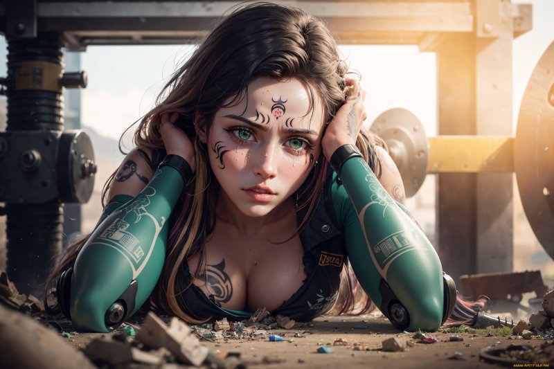 Киборг девушка Cyberpunk 2077