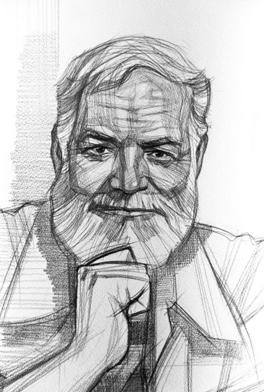 Дедушка рисунок карандашом