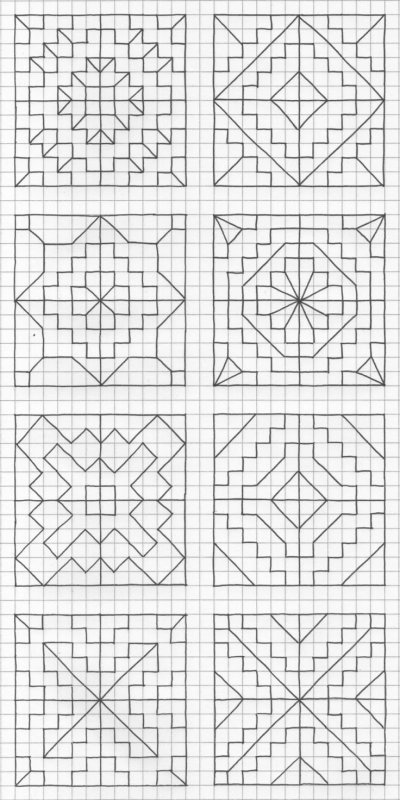 Рисование по клеточкам узоры
