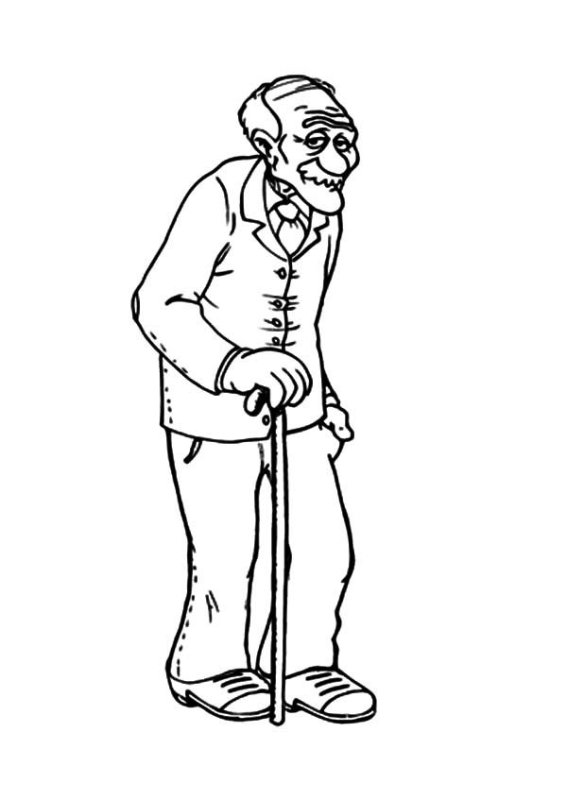 Дедушка рисунок
