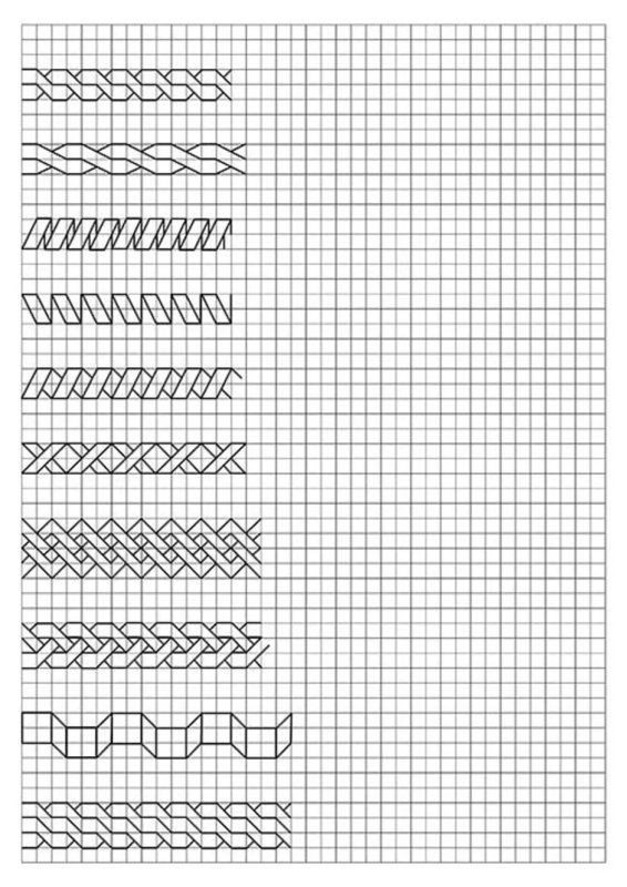 Узоры по клеточкам в тетради