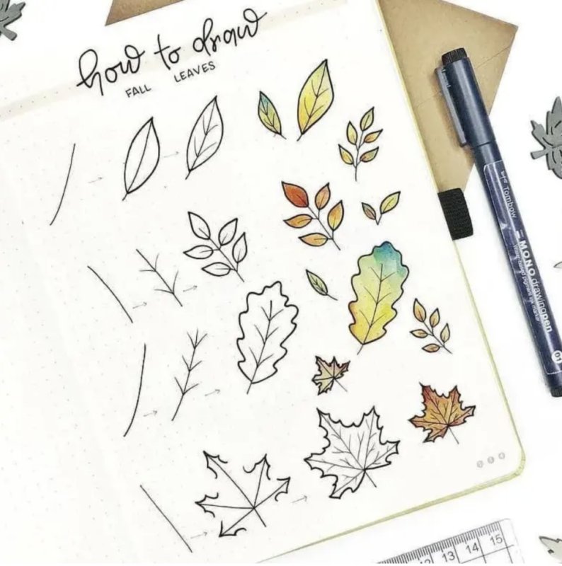 Идеи рисунков для ежедневника простые