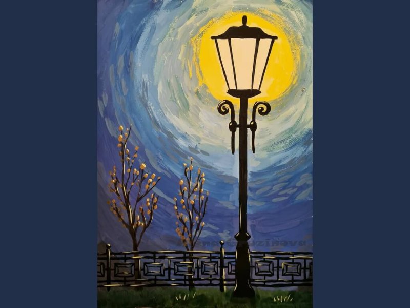 Рисование фонаря