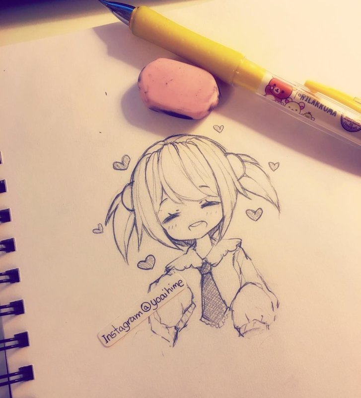 Рисунок аниме легкий