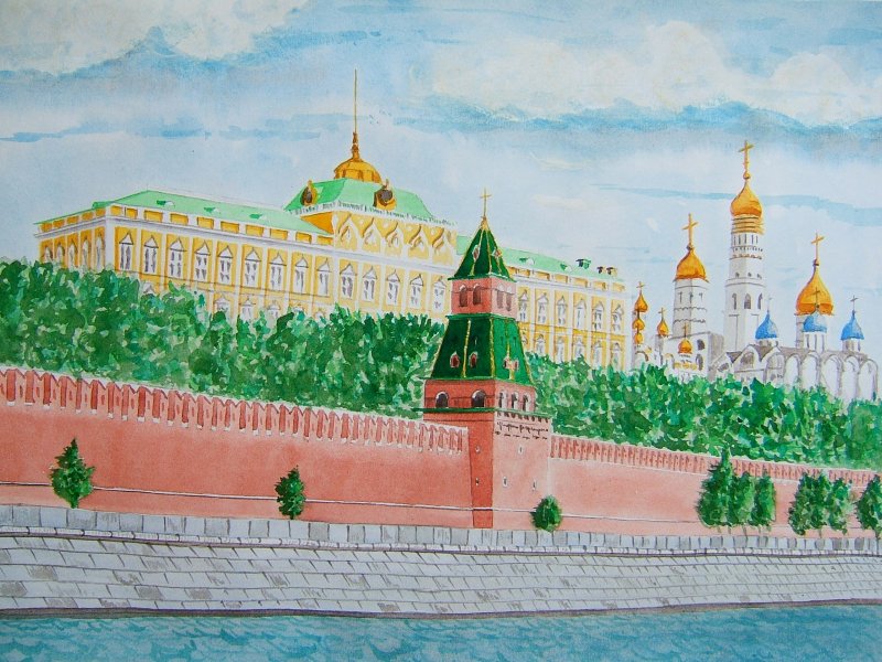 Московский Кремль рисунок