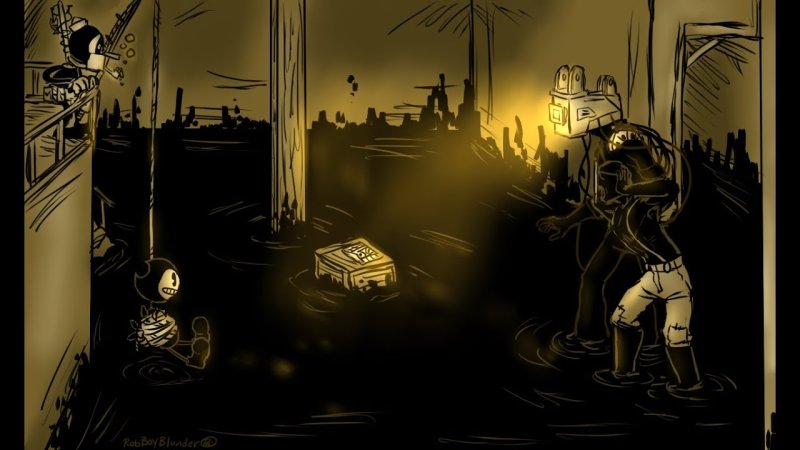 Бенди и чернильная машина прожекторист арты