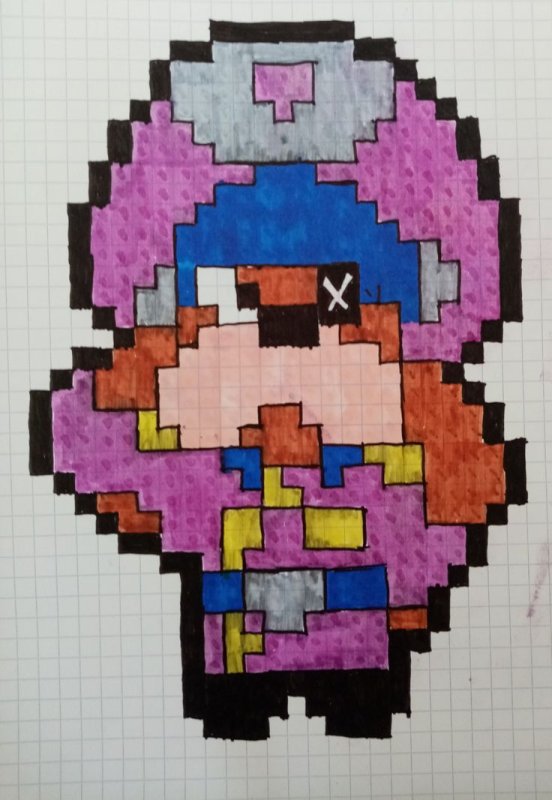Рисунки Brawl Stars в клеточку