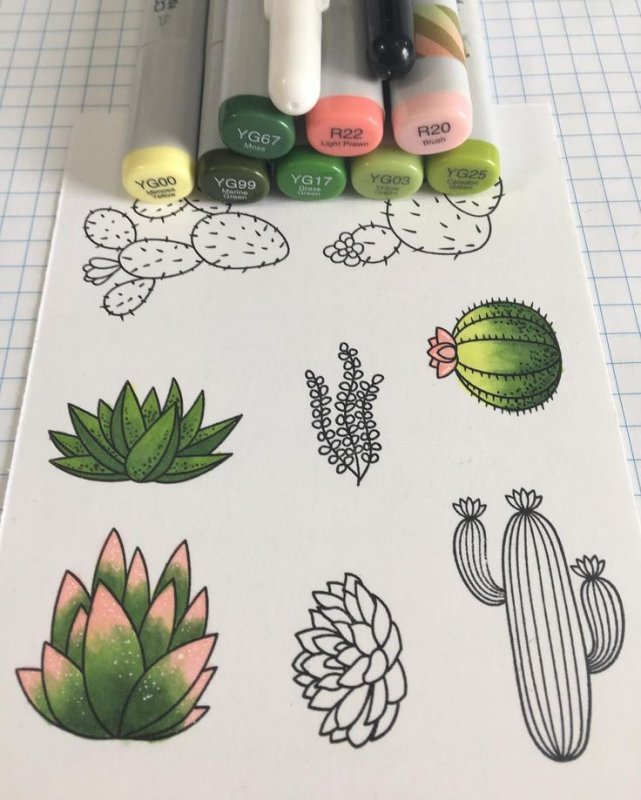 Рисунки для скетчбука маркерами легкие