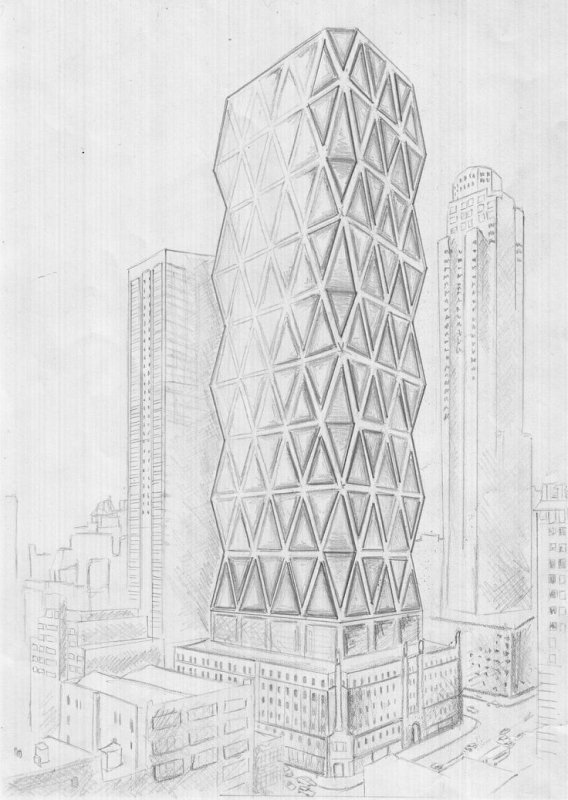 Небоскреб Hearst Tower (Архитектор Норман Фостер)