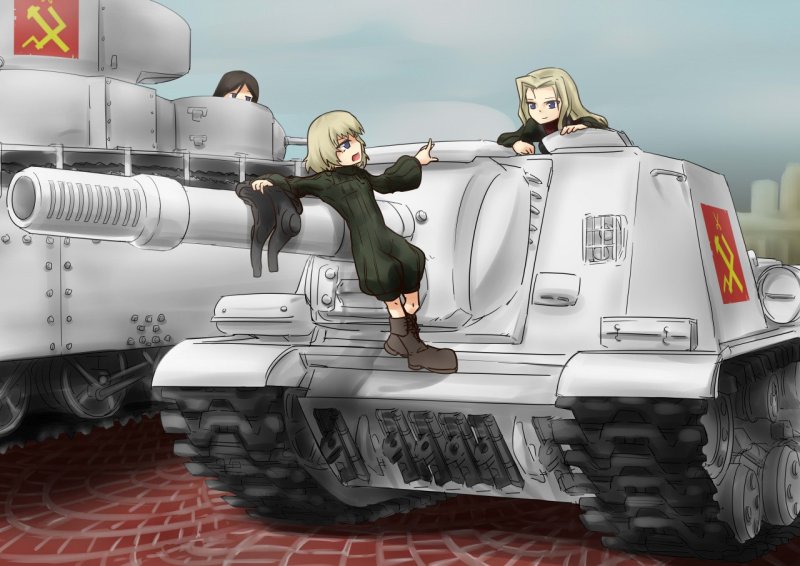 Аниме танкистки Катюша и Нонна