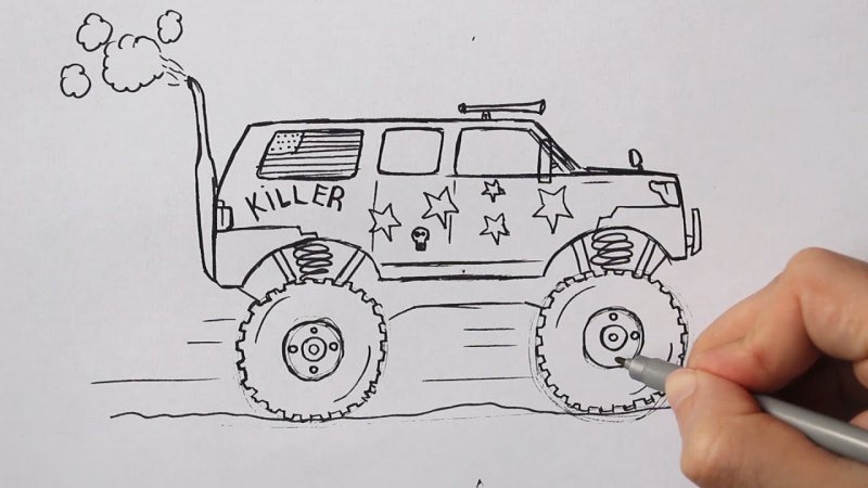Рисунок легкий внедорожник