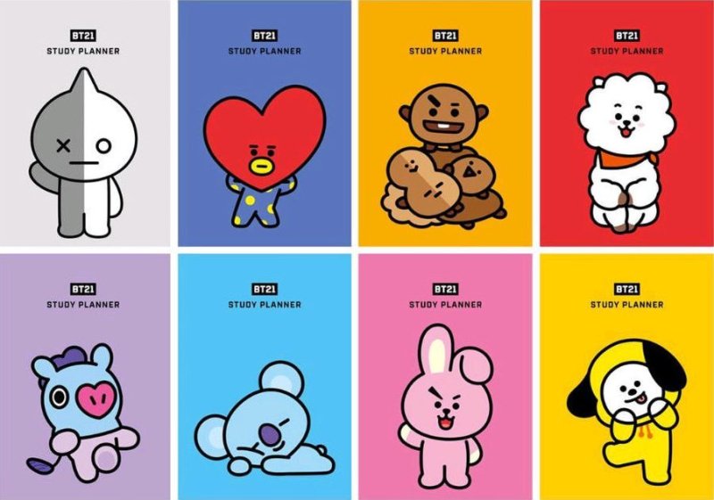 BTS игрушки bt21 имена
