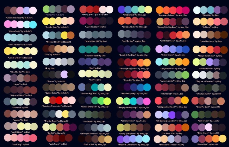 Палитры Palettes 1989