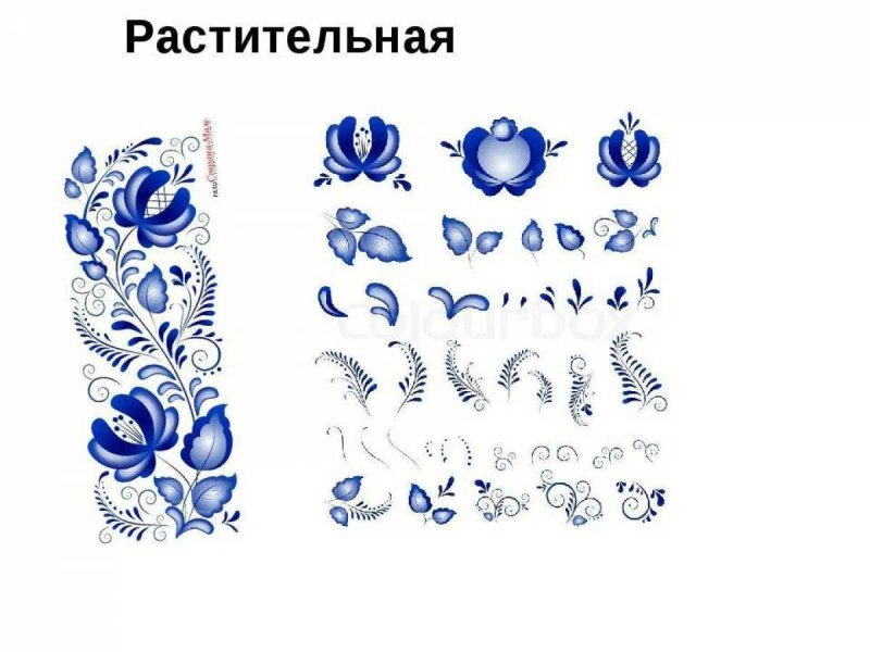 Гжель роспись сбоку