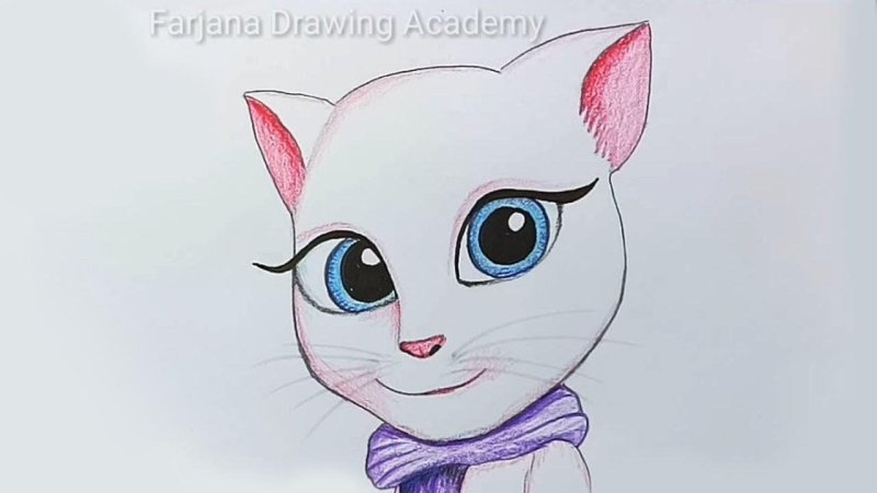 Рисунки котов для срисовки