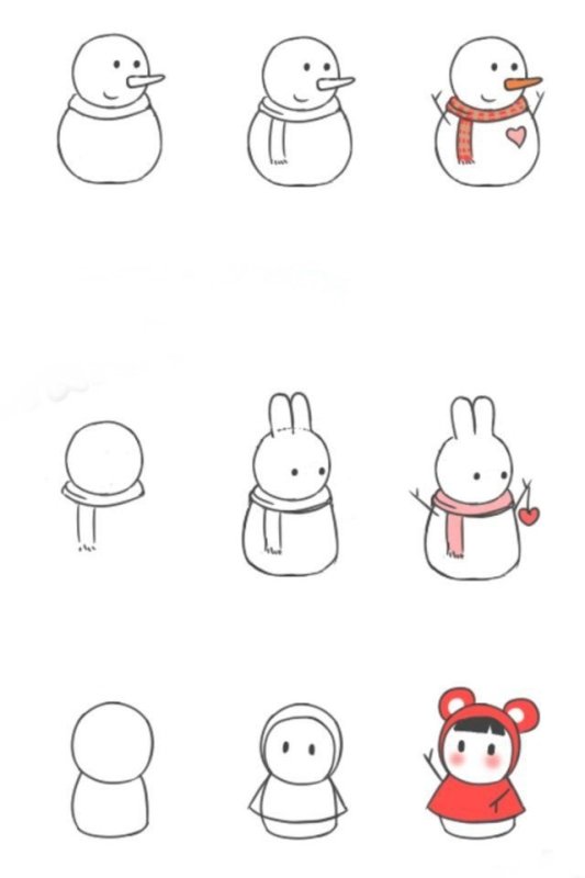 новогодние рисунки для срисовки