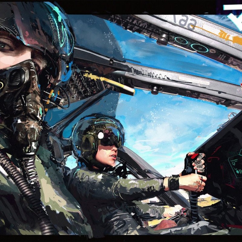 Пилот вертолета арт