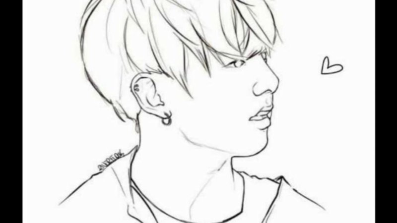 Раскраска Чонгука из BTS