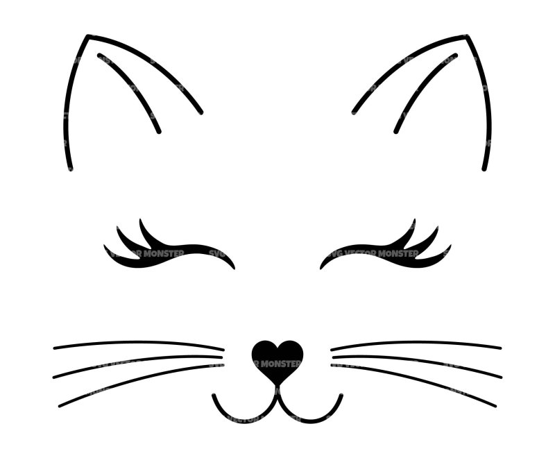 Кошачий нос рисунок