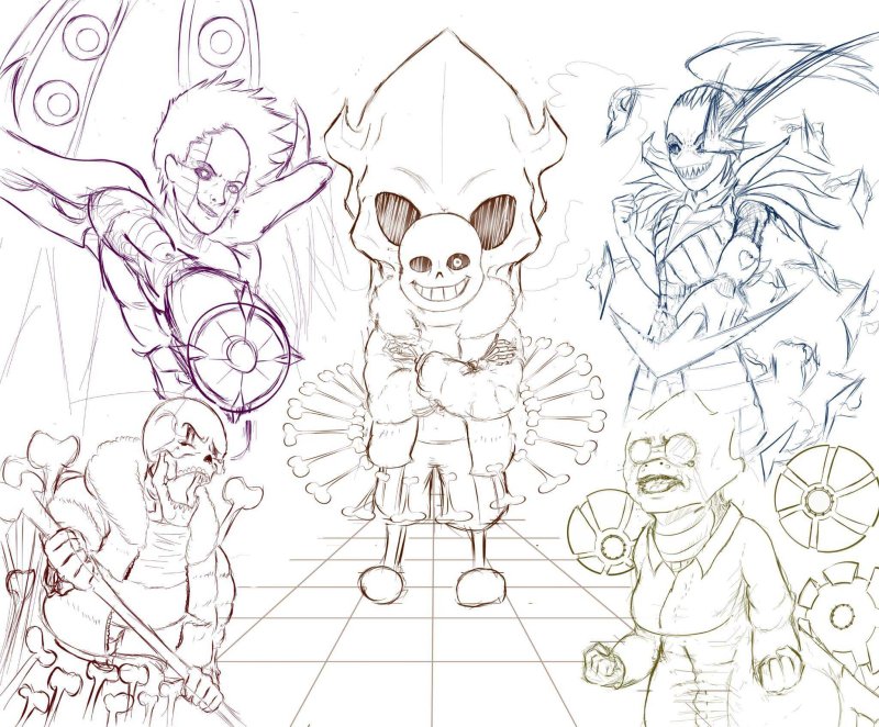 Рисунки андертейл для срисовки
