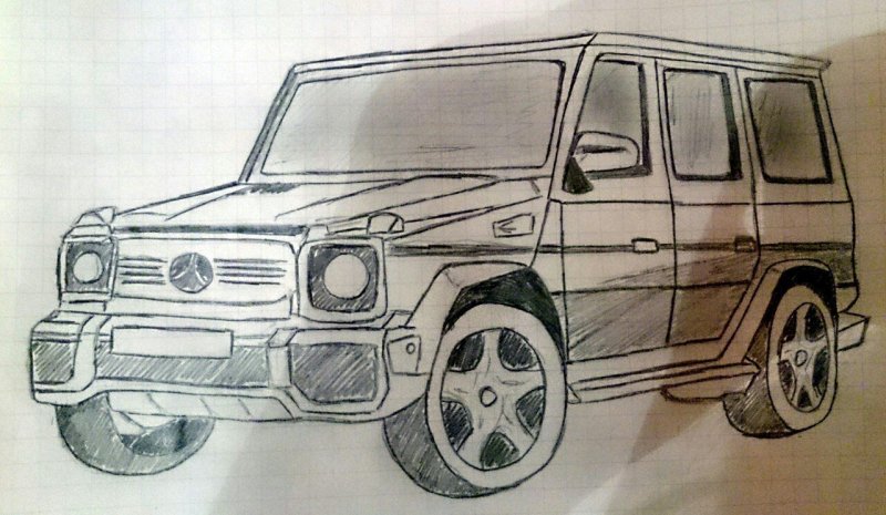 Раскраска Мерседес Гелендваген g63