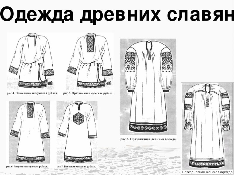 Славянская рубаха в древней Руси