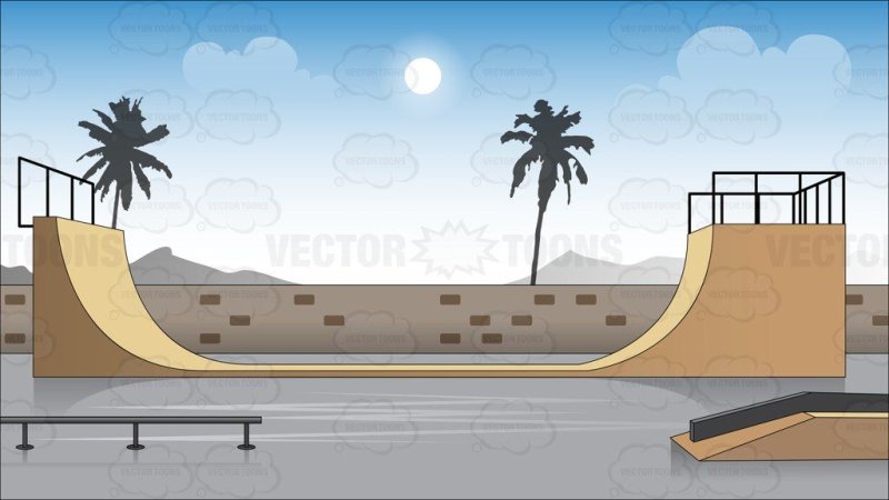 Скейтбордист на рампе