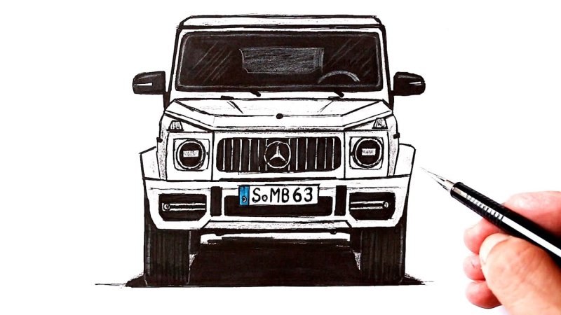 Раскраска Мерседес Гелендваген g63