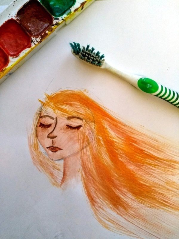 Зубная щетка рисунок