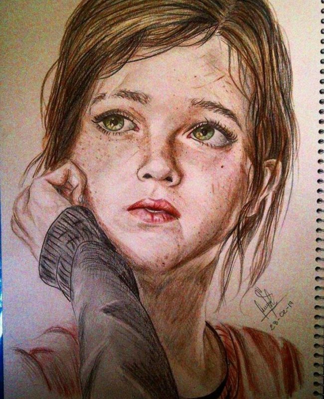 Элли the last of us рисунок