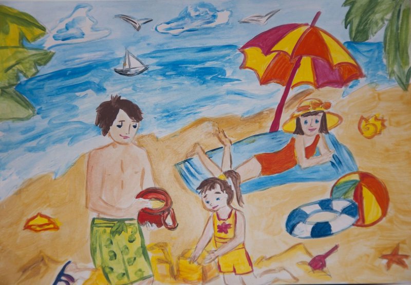 Рисунок отдых на море