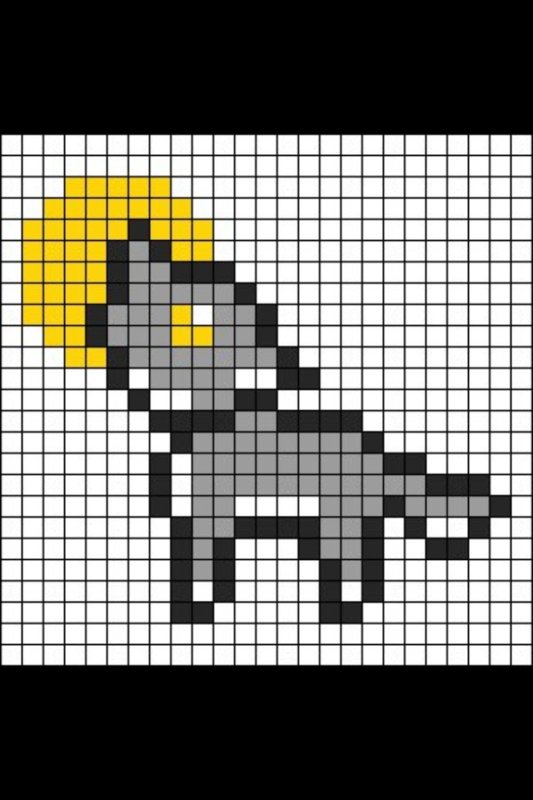 Рисунки животных по клеткам