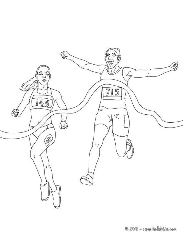 Спортивные игры раскраска