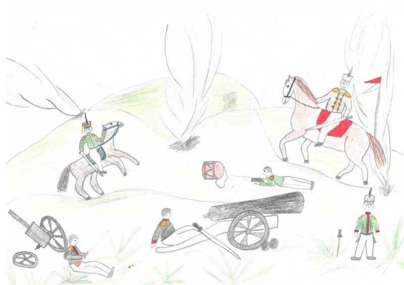 Раскраска война 1812 года Бородино