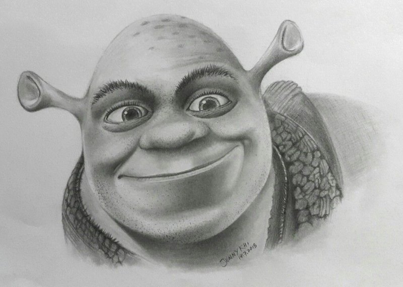 Шрек карандашом