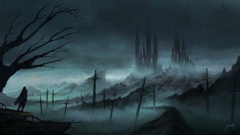 фэнтези город некрополис