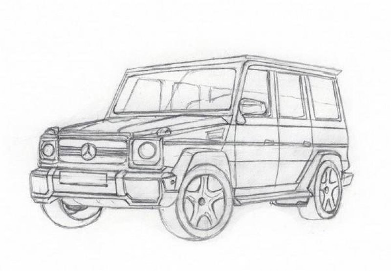 Раскраска Мерседес Гелик g63